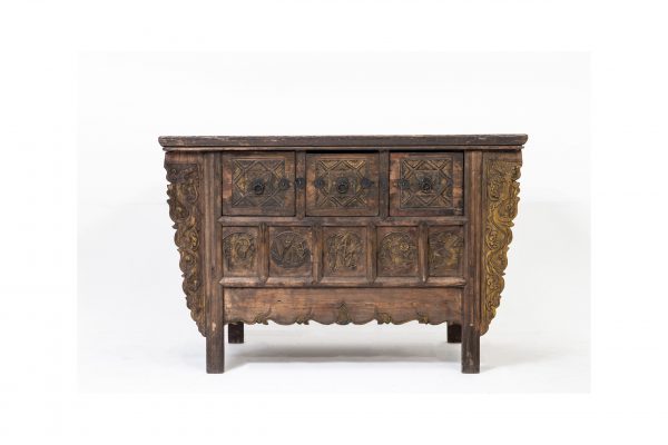 CHINESE SIDE CHEST WITH THREE DRAWERS