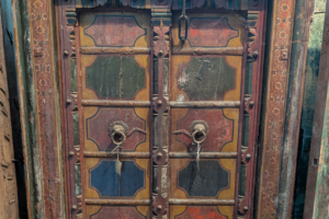Colorful Indian Wooden Door