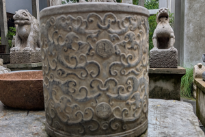 Carved Granite Planter