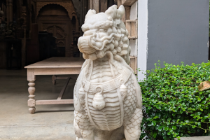 White Kirin Sculpture