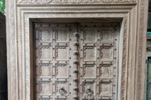 Carved Studded Door