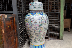 Polychrome Covered Jar Pair