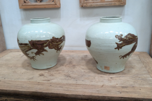 Dragon Vase Pair