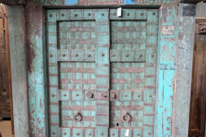 Painted Studded Wooden Door