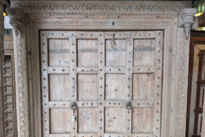 Square wooden door