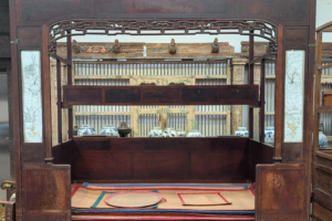 Wooden Canopy Bed with Drawers