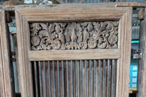 Window with iron grill