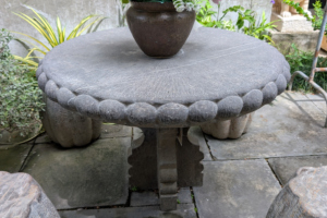 Stone Pedestal Table Set