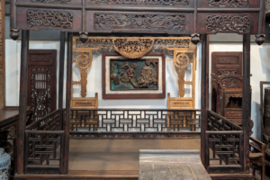 Carved Dragon Bed Set
