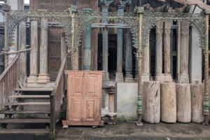 Carved Wooden Veranda Entrance