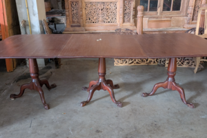 Three-Pedestal Colonial Table