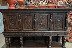 Wooden cabinet with legs