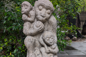 Monkey Family Sculpture Pair