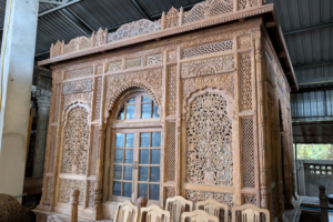 Carved Wooden Window Facade