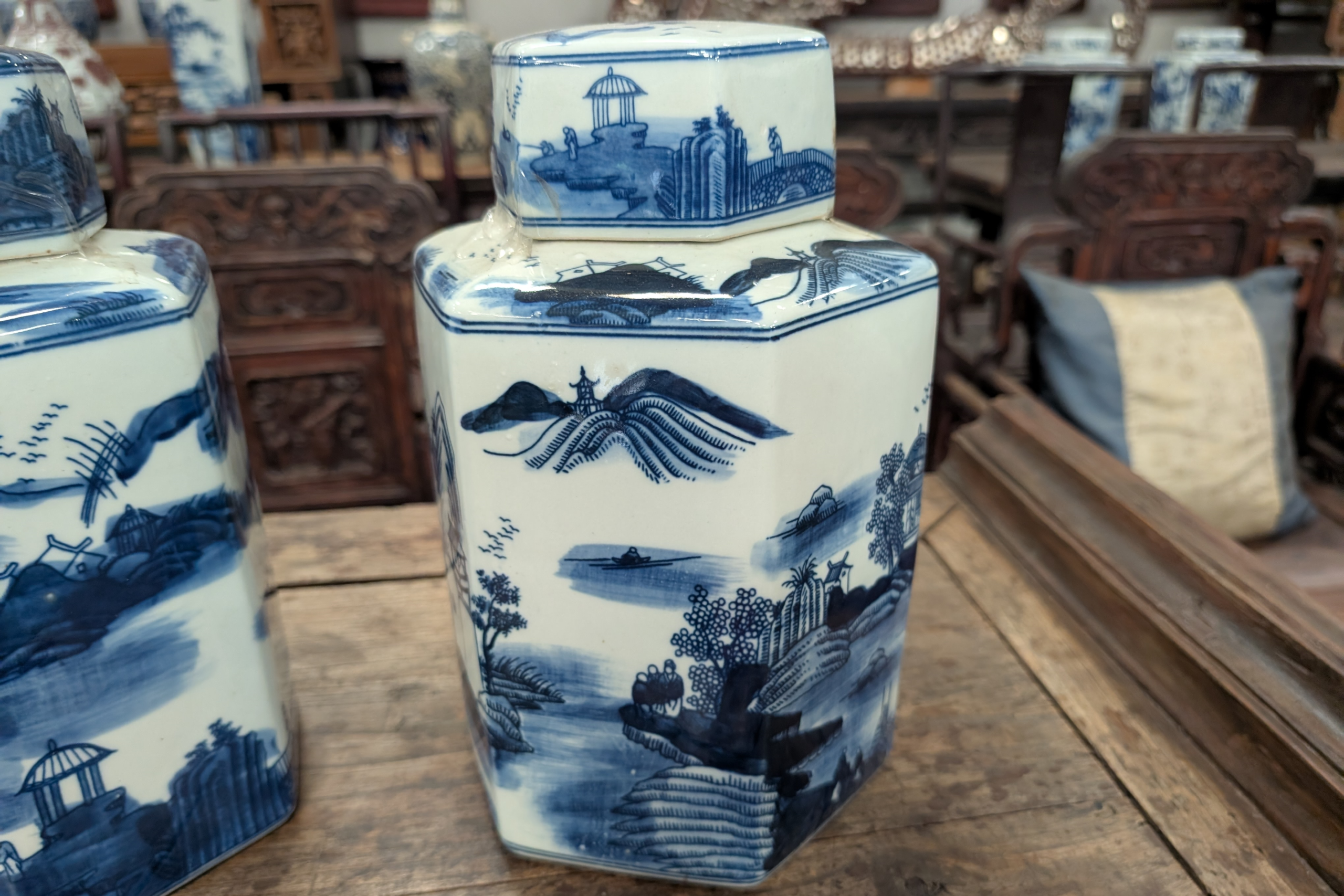 Crane Landscape Jar