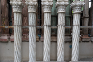 Spiral stone columns