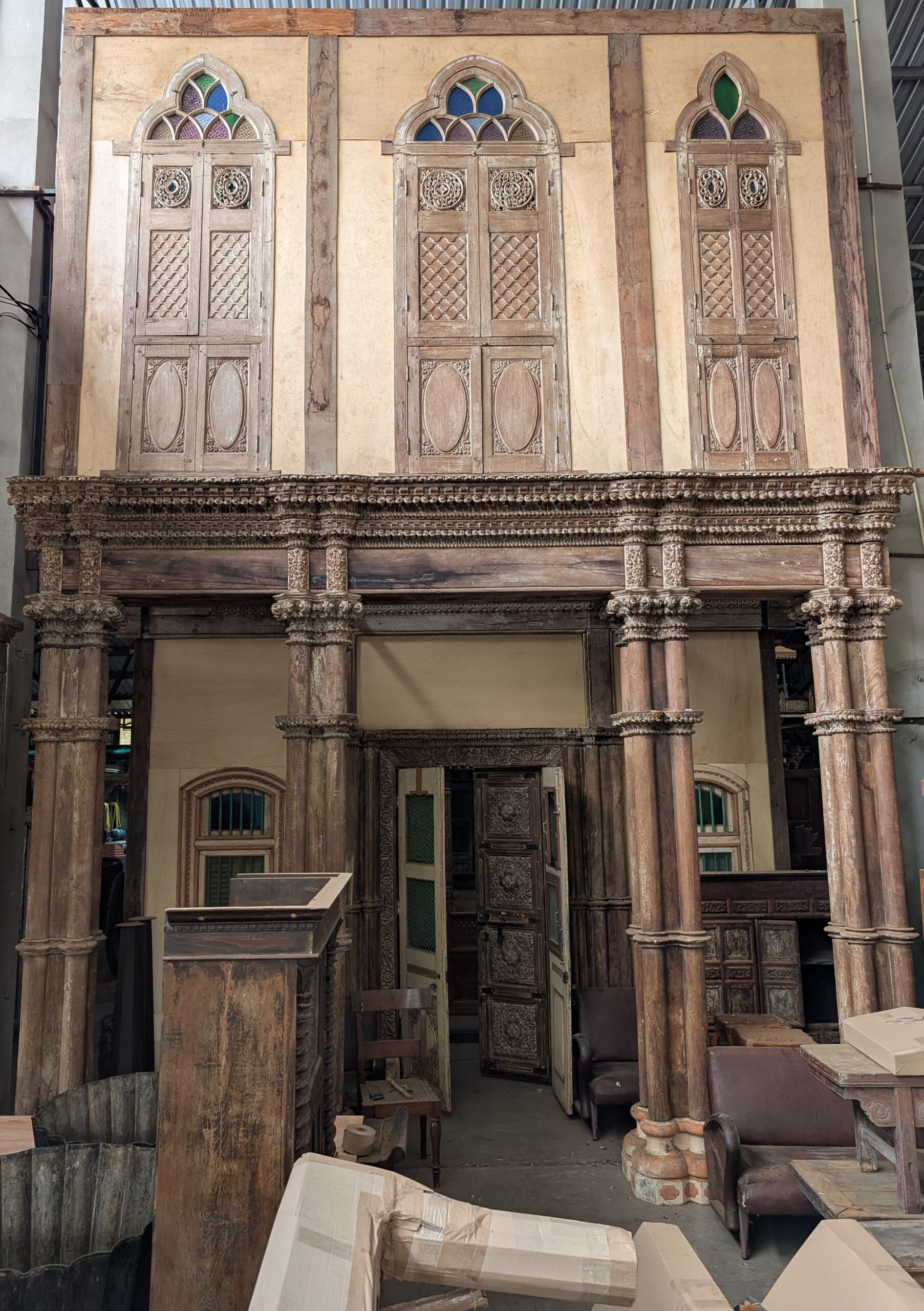 Three-Window Wooden Facade - Image 2