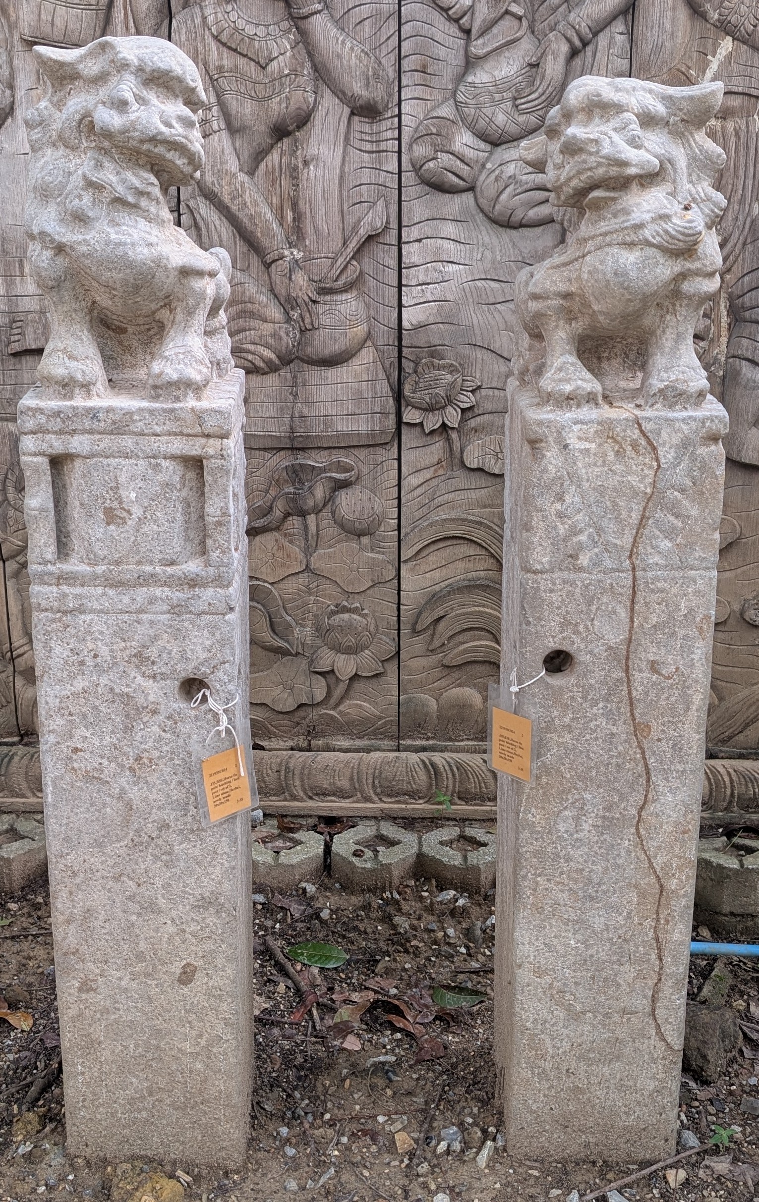 Limestone Horse Hitching Posts - Image 2