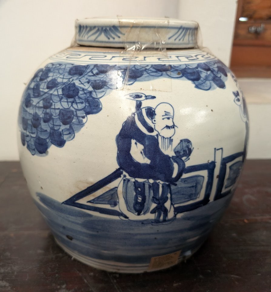 Blue Figural Jar - Image 2
