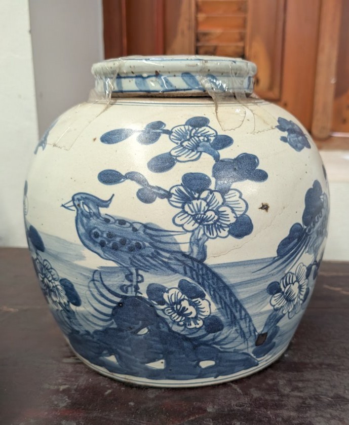 Bird Floral Jar - Image 2