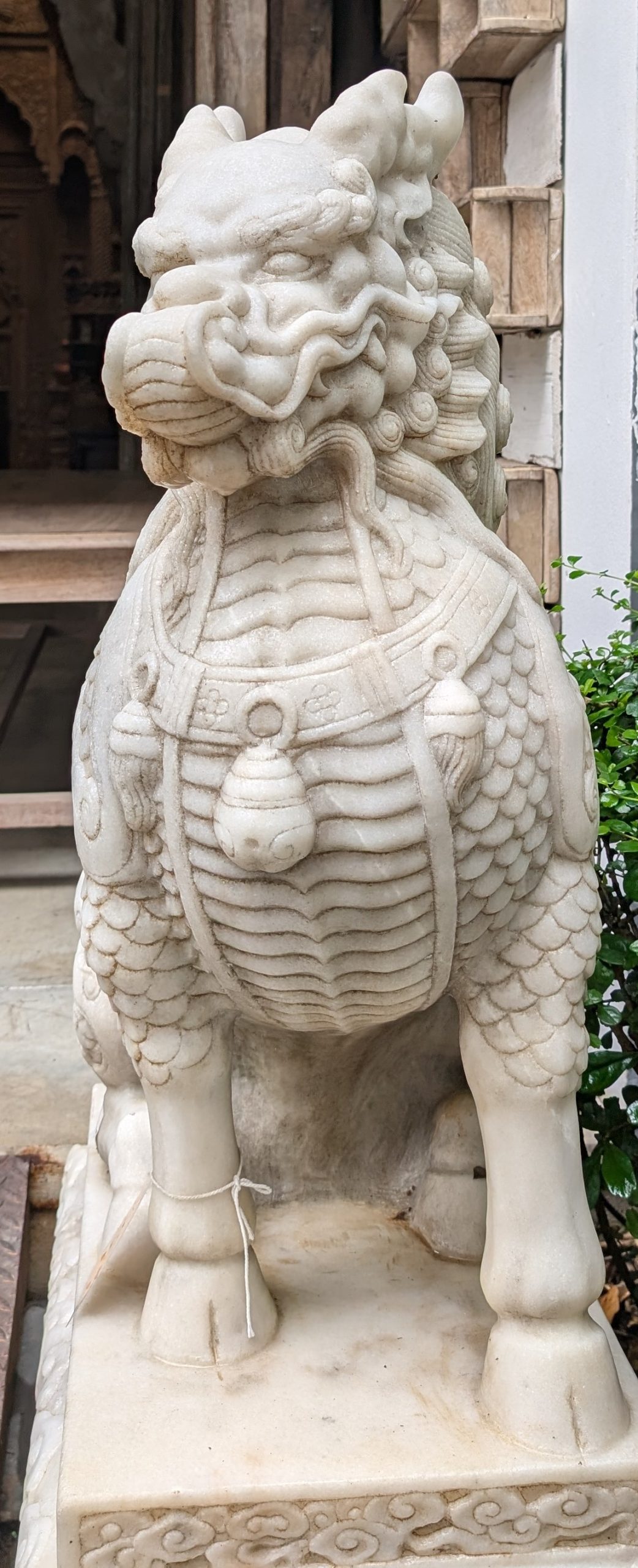 White Kirin Sculpture - Image 2